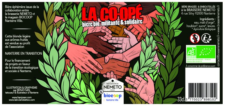 Lire la suite à propos de l’article Biocoop Nanterre crée la bière La Coo.pé au bénéfice des actions solidaires de notre association